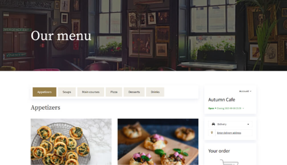 Cafe website template-3