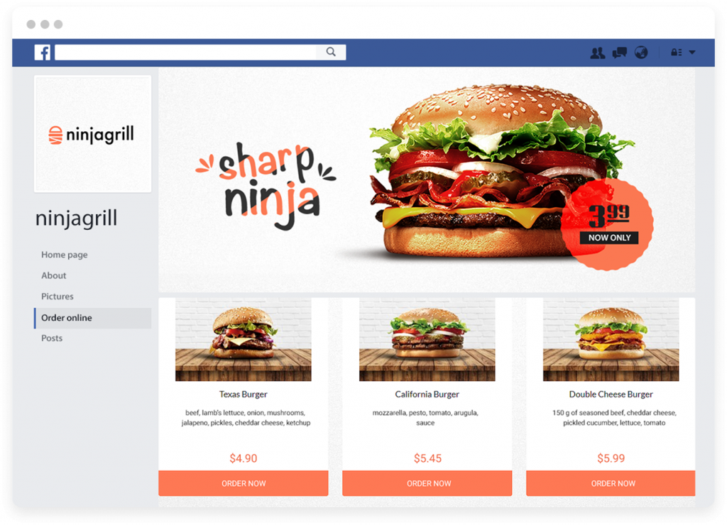 Set up online ordering on Facebook